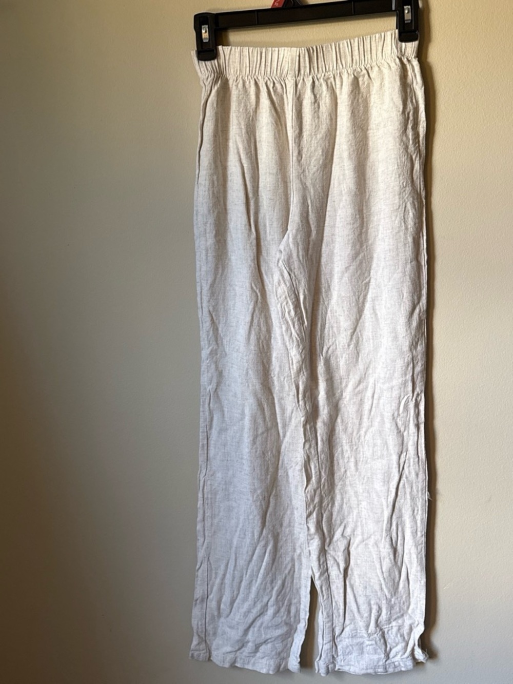 SHEIN Cream Elastic Waist Pants